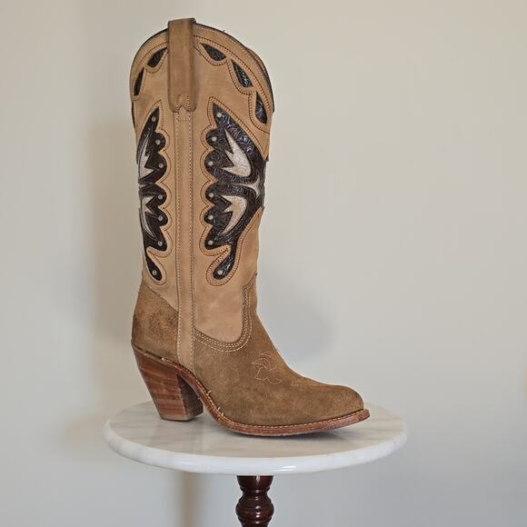 Miss Capezio Vintage Butterfly Cowgirl Boots Motoboho...